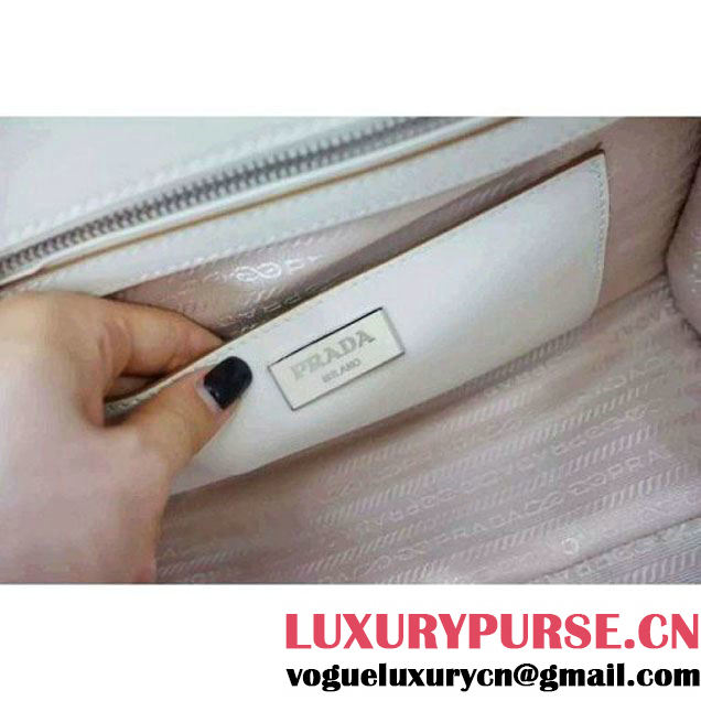 Prada B225R City Sport Leather Tote White (WMJ-062614 )