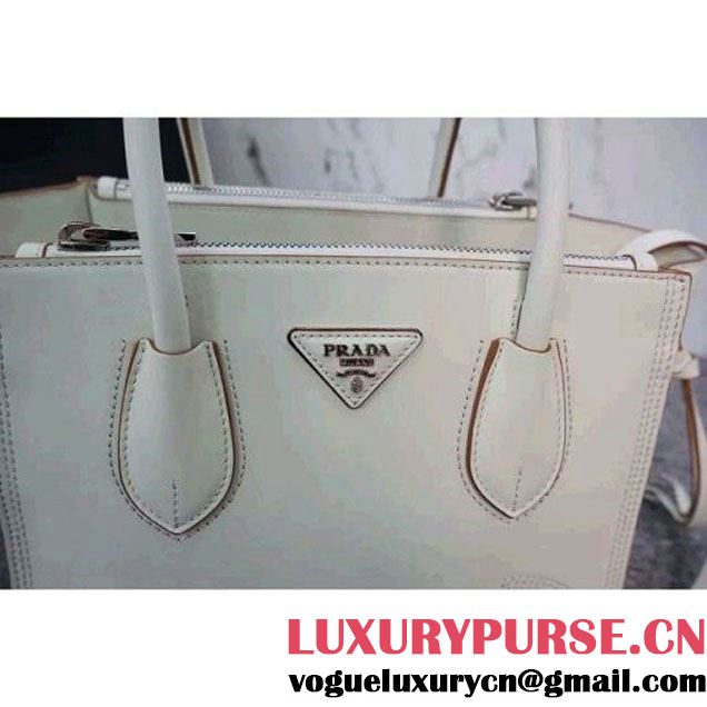 Prada B225R City Sport Leather Tote White (WMJ-062614 )