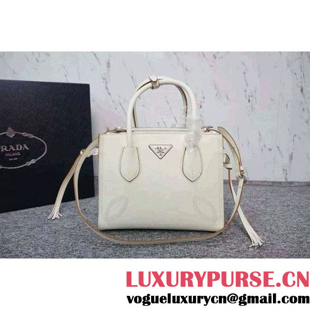 Prada B225R City Sport Leather Tote White (WMJ-062614 )