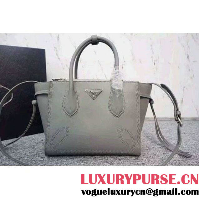 Prada B225R City Sport Leather Tote Taupe (WMJ-062615 )