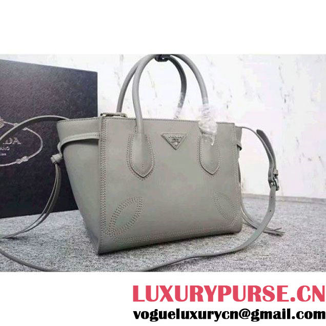 Prada B225R City Sport Leather Tote Taupe (WMJ-062615 )