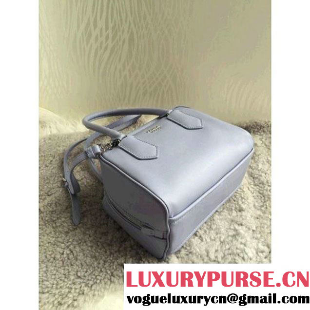 Prada 1BB011 Small Inside Top Handle Bag Gray+Aquamarine Fall 2015 (1B015-090102 )