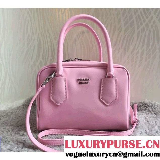 Prada 1BB011 Small Inside Top Handle Bag Pink+Aquamarine Fall 2015 (1B015-090104 )