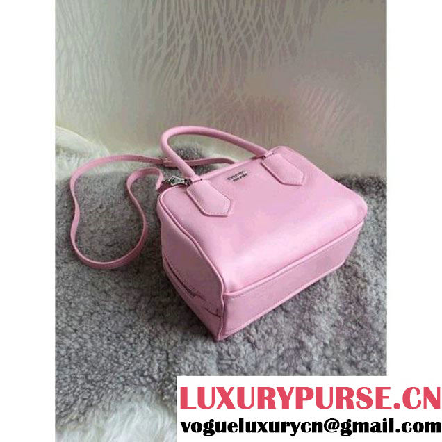 Prada 1BB011 Small Inside Top Handle Bag Pink+Aquamarine Fall 2015 (1B015-090104 )