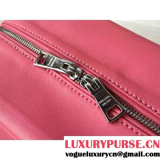 Prada 1BB010 Medium Inside Top Handle Bag Rosy+Peach Fall 2015 (2A016-090105 )