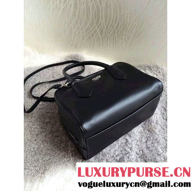 Prada 1BB010 Medium Inside Top Handle Bag Black+Light Pink Fall 2015 (1B015-090106 )