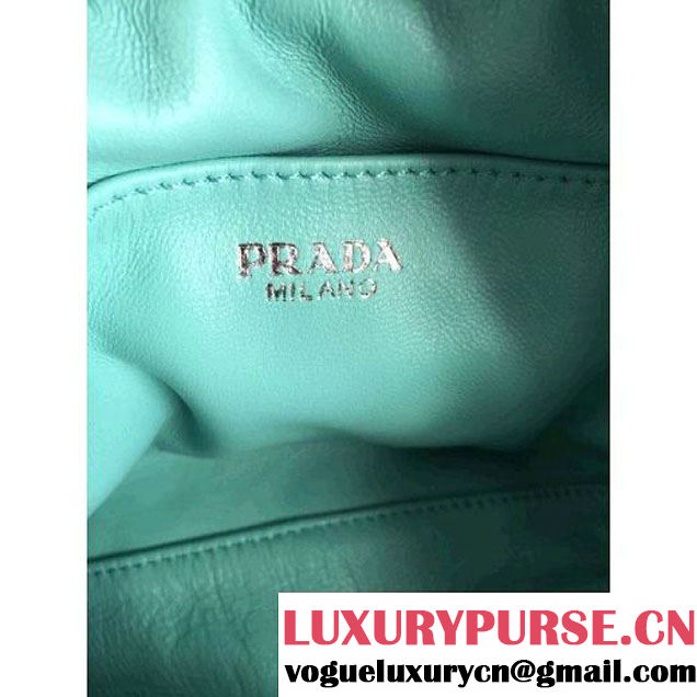 Prada 1BB010 Medium Inside Top Handle Bag Pink+Aquamarine Fall 2015 (1B015-090108 )