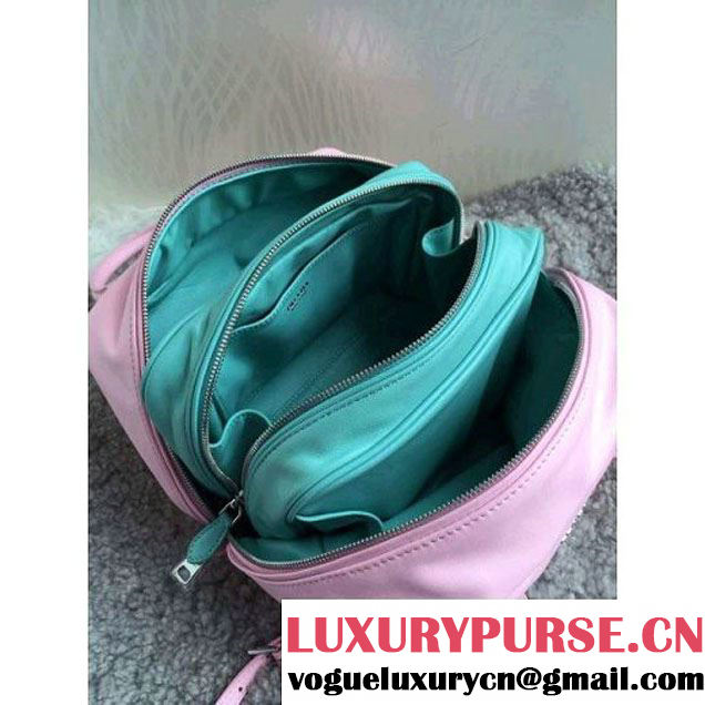 Prada 1BB010 Medium Inside Top Handle Bag Pink+Aquamarine Fall 2015 (1B015-090108 )