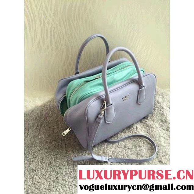 Prada Large Inside Top Handle Bag  Gray+AquamarineFall 2015 (1B015-090110 )