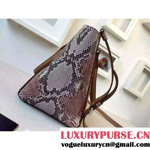 Prada B2861K Hand-stitched City Python Leather Tote Red (2A16-090713 )