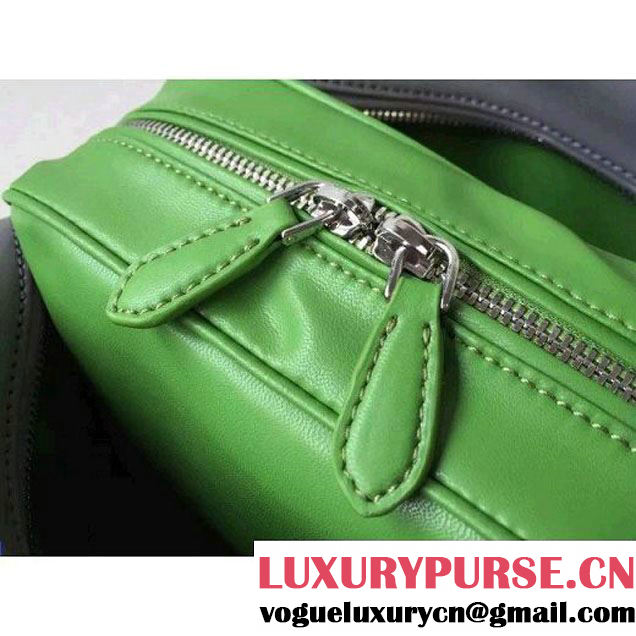 Prada 1BB011 Small Inside Top Handle Bag Marble+Olive Green Fall 2015 (2A016-091516 )