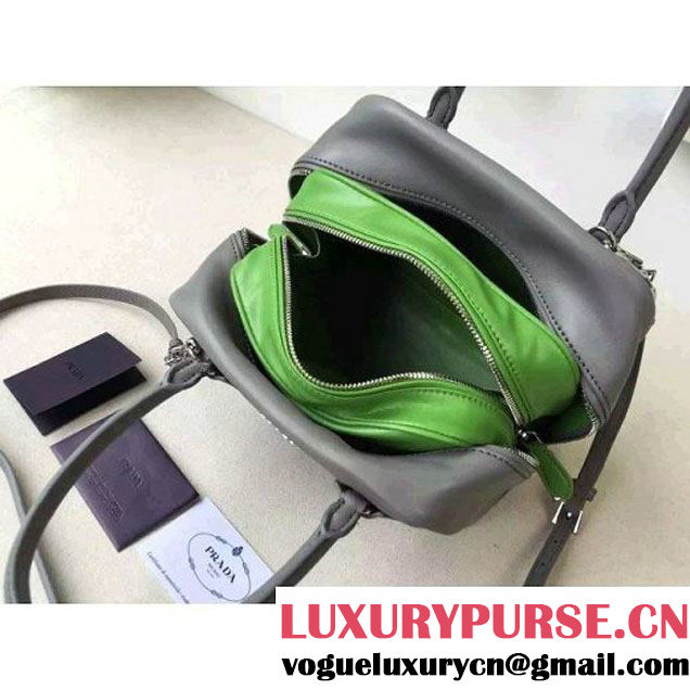 Prada 1BB011 Small Inside Top Handle Bag Marble+Olive Green Fall 2015 (2A016-091516 )
