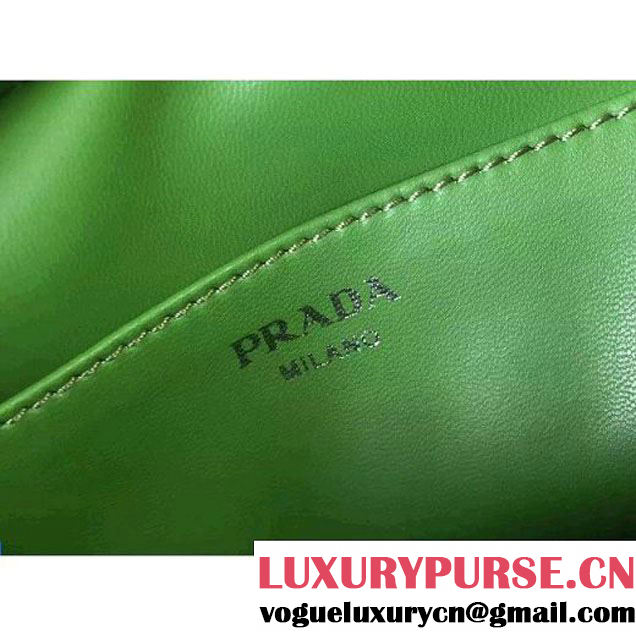 Prada 1BB011 Small Inside Top Handle Bag Marble+Olive Green Fall 2015 (2A016-091516 )