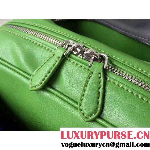 Prada 1BB010 Medium Inside Top Handle Bag Marble+Olive Green Fall 2015 (2A016-091517 )