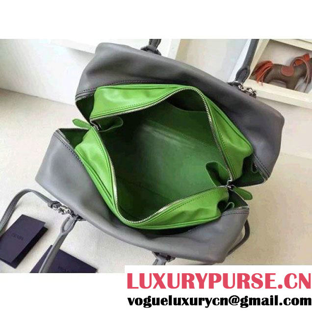 Prada Large Inside Top Handle Bag Marble+Olive Green Fall 2015 (2A016-091518 )