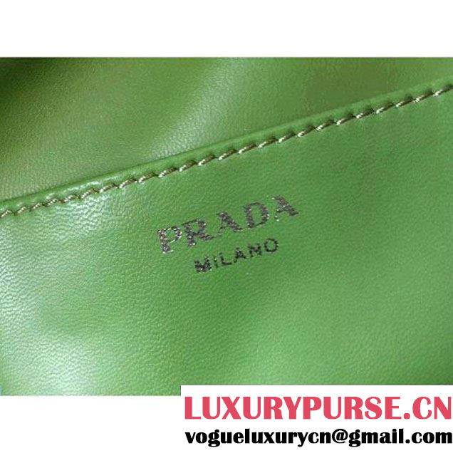 Prada Large Inside Top Handle Bag Marble+Olive Green Fall 2015 (2A016-091518 )