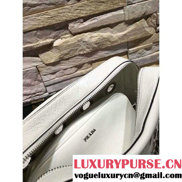 Prada 1BB017 Top Handle Bag White  2016 (2A193-6011503 )