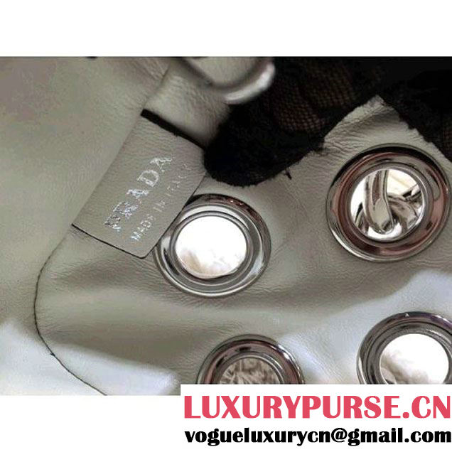 Prada 1BB017 Top Handle Bag White  2016 (2A193-6011503 )