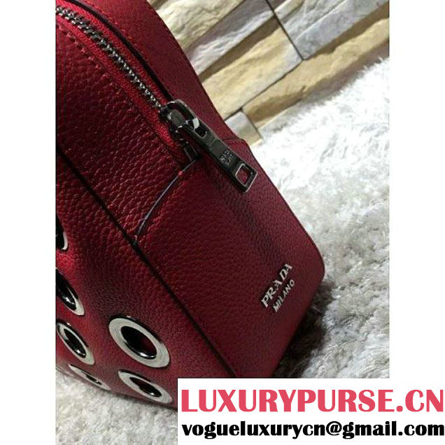 Prada 1BB017 Top Handle Bag Red 2016 (2A193-6011504 )