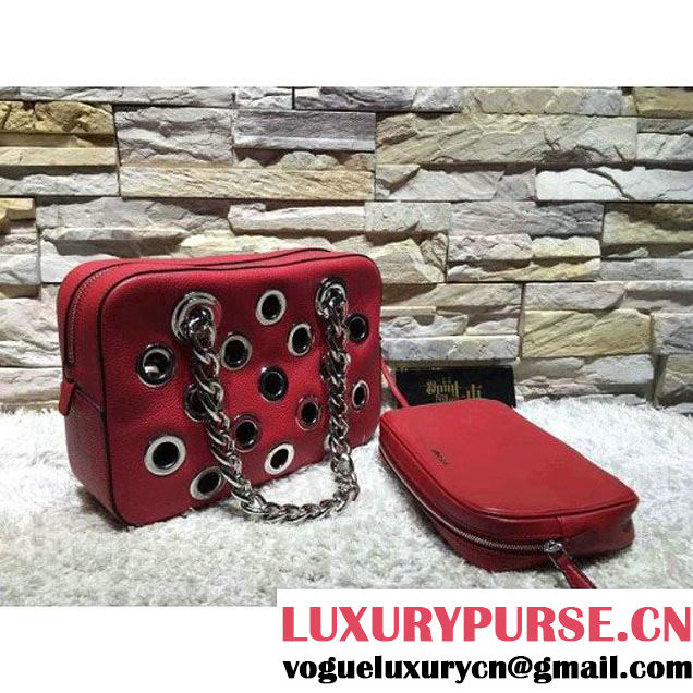 Prada 1BB017 Top Handle Bag Red 2016 (2A193-6011504 )
