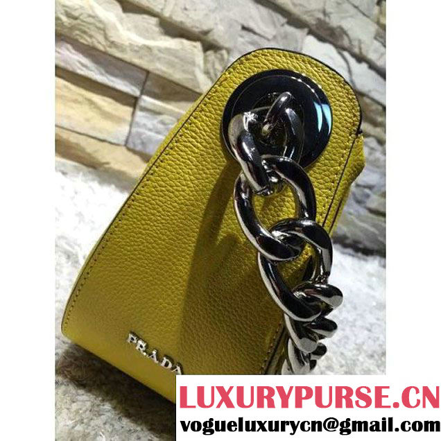 Prada 1BA027 Top Handle Bag Yellow 2016 (2A193-6011505 )