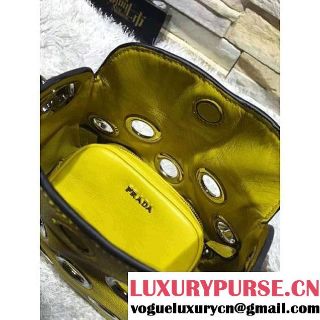 Prada 1BA027 Top Handle Bag Yellow 2016 (2A193-6011505 )