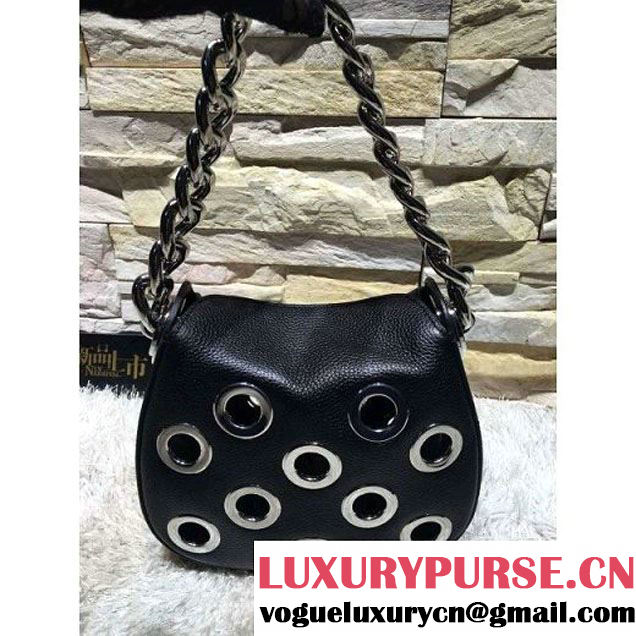 Prada 1BA027 Top Handle Bag Black 2016 (2A193-6011506 )