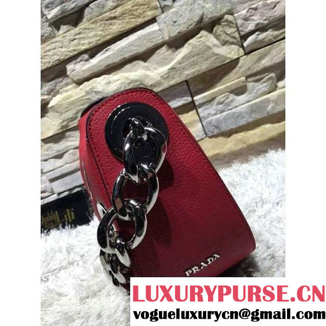 Prada 1BA027 Top Handle Bag Red 2016 (2A193-6011508 )