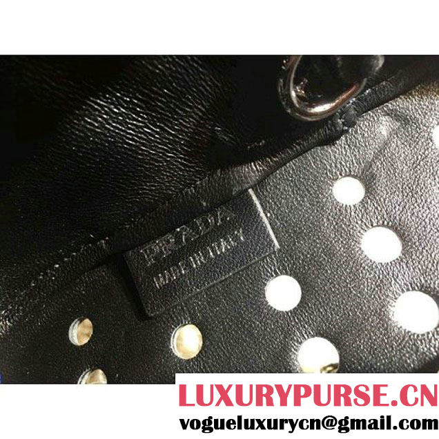Prada Perforated City Fori Chain Shoulder Bag Red/Black Resort 2016 (2A193-6012804 )