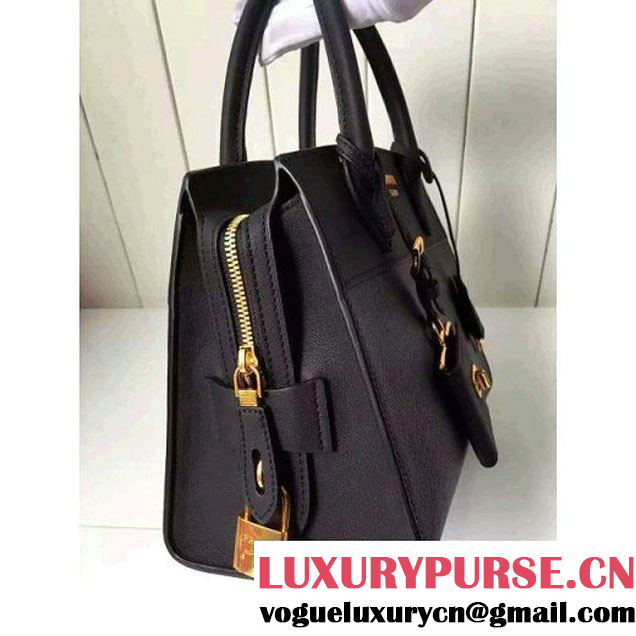 Prada Small Esplanade Saffiano and Calf Leather Bag Black 2016 (2A016-6060405 )
