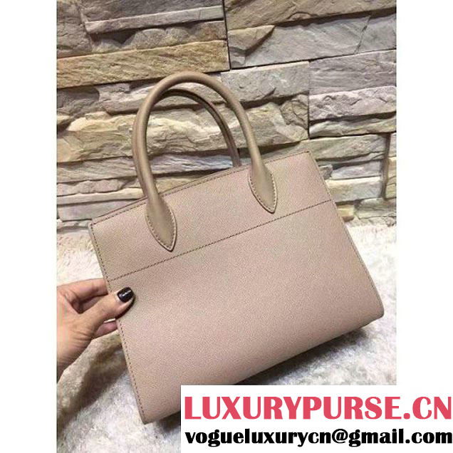 Prada Bibliotèque Calf Leather Bag 1BA050 cameo+chalk 2016 (EUR-6080217 )