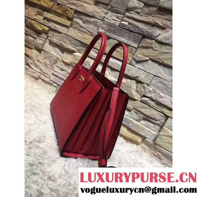 Prada Bibliotèque Calf Leather Bag 1BA050 red 2016 (EUR-6080218 )
