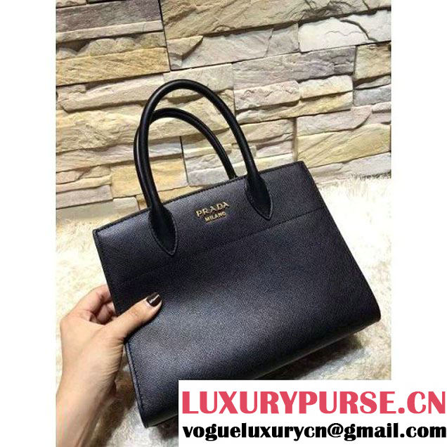 Prada Bibliotèque Calf Leather Bag 1BA050 black+red 2016 (EUR-6080219 )