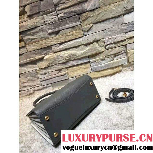 Prada Bibliotèque Calf Leather Bag 1BA050 mercury+chalk 2016 (EUR-6080221 )