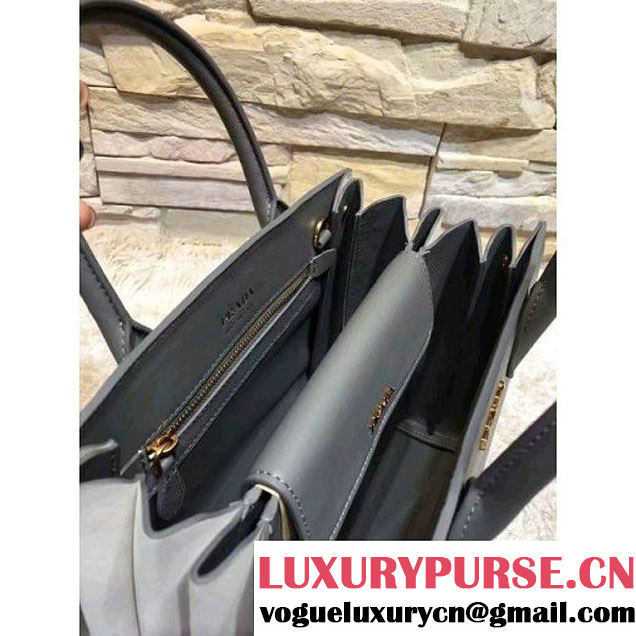 Prada Bibliotèque Calf Leather Bag 1BA050 mercury+chalk 2016 (EUR-6080221 )