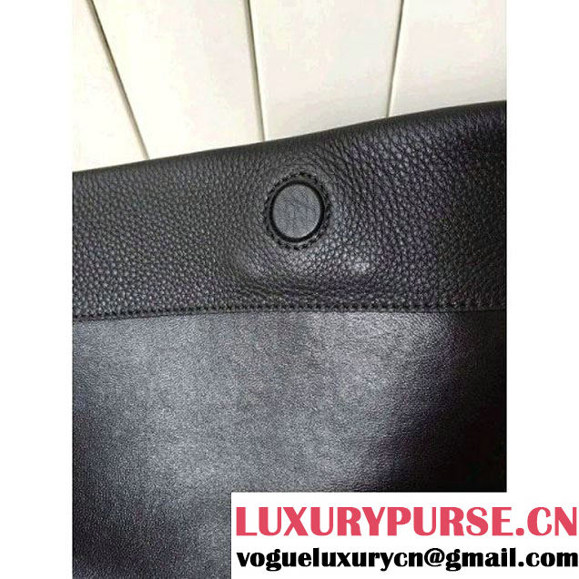 Prada 1BD052 Grained Calf Leather Top Handle Bag Black 2016 (2A016-6080407 )