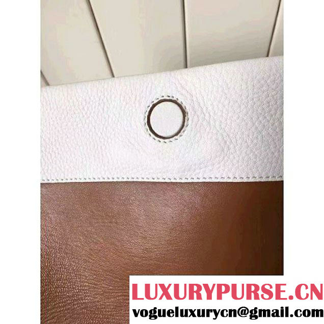 Prada 1BD052 Grained Calf Leather Top Handle Bag White 2016 (2A016-6080408 )