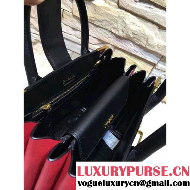 Prada Black Buckled Top Handle Tote Bag Red/Black- Fall 2016 (OZZ-6080801 )