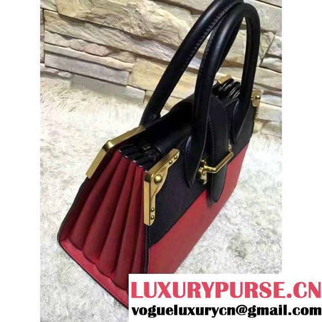 Prada Black Buckled Top Handle Tote Bag Red/Black- Fall 2016 (OZZ-6080801 )