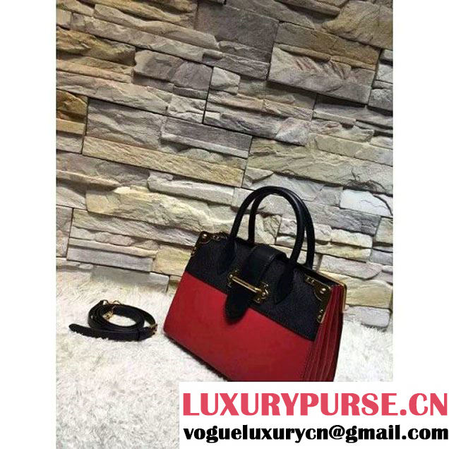 Prada Black Buckled Top Handle Tote Bag Red/Black- Fall 2016 (OZZ-6080801 )