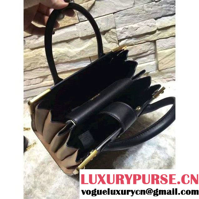 Prada Black Buckled Top Handle Tote Bag Beige/Black - Fall 2016 (OZZ-6080802 )