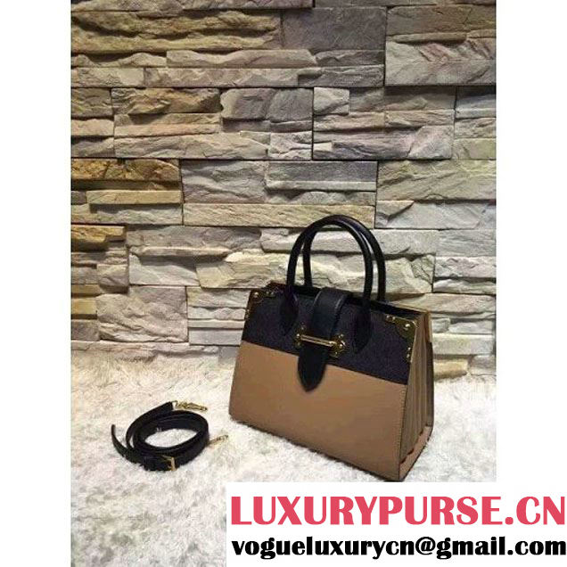 Prada Black Buckled Top Handle Tote Bag Beige/Black - Fall 2016 (OZZ-6080802 )