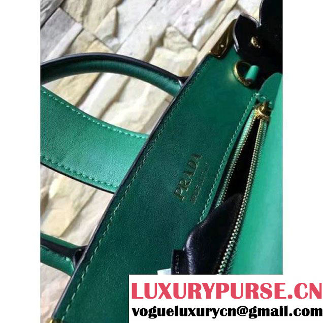 Prada Black Buckled Top Handle Tote Bag Green - Fall 2016 (OZZ-6080804 )