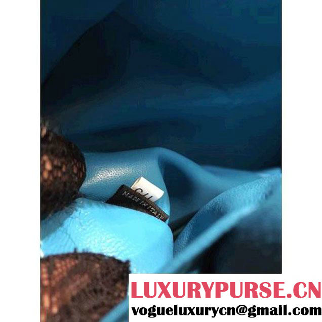 Prada 1BB010 Medium Inside Top Handle Bag Camel+Turquoise Fall 2015 (2a193-6082441 )