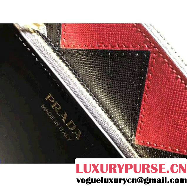 Prada Saffiano Calf Leather Paradigme Bag 1BA102 Black 2017 (OZZ-7010301 )