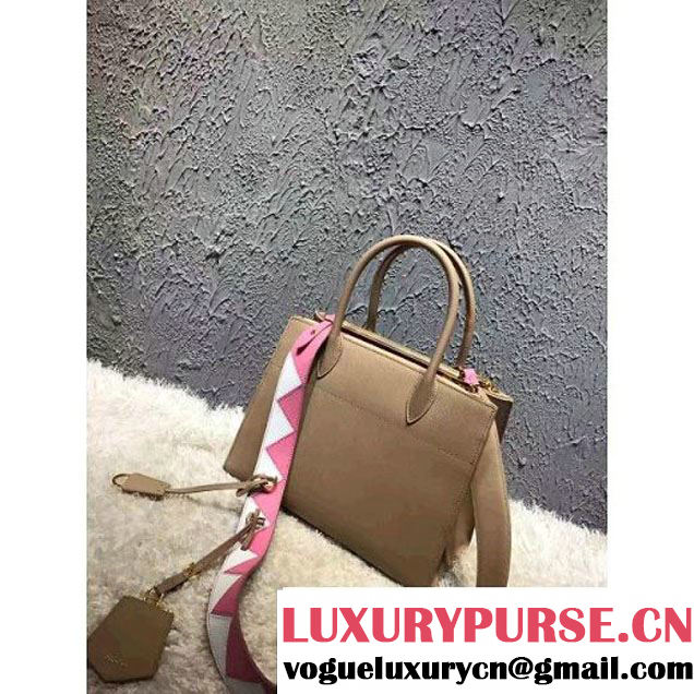 Prada Saffiano Calf Leather Paradigme Bag 1BA102 Beige 2017 (OZZ-7010303 )