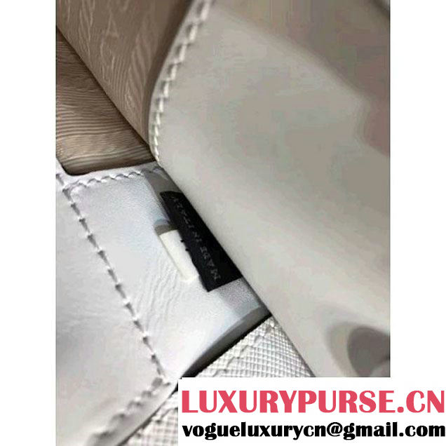 Prada Saffiano Calf Leather Paradigme Bag 1BA102 White 2017 (OZZ-7010304 )