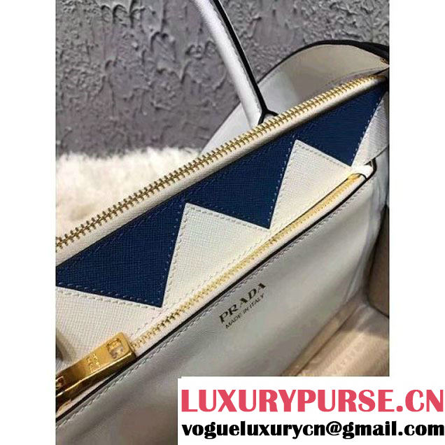 Prada Saffiano Calf Leather Paradigme Bag 1BA102 White 2017 (OZZ-7010304 )
