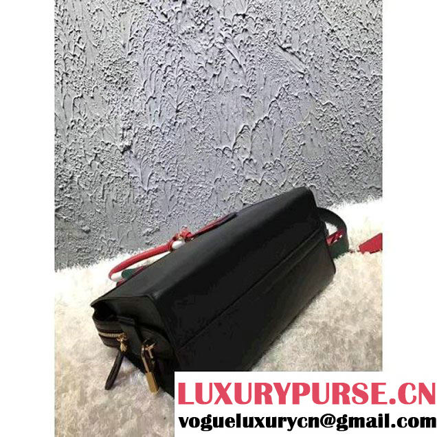 Prada Esplanade Saffiano and Calf Leather Bag With Embellishments 1BA046 Black/Red 2017 (OZZ-7040604 )