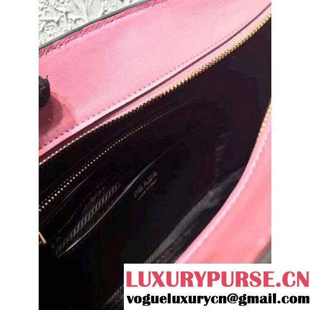 Prada Esplanade Saffiano and Calf Leather Bag With Embellishments 1BA046 Pink/Green 2017 (OZZ-7040605 )